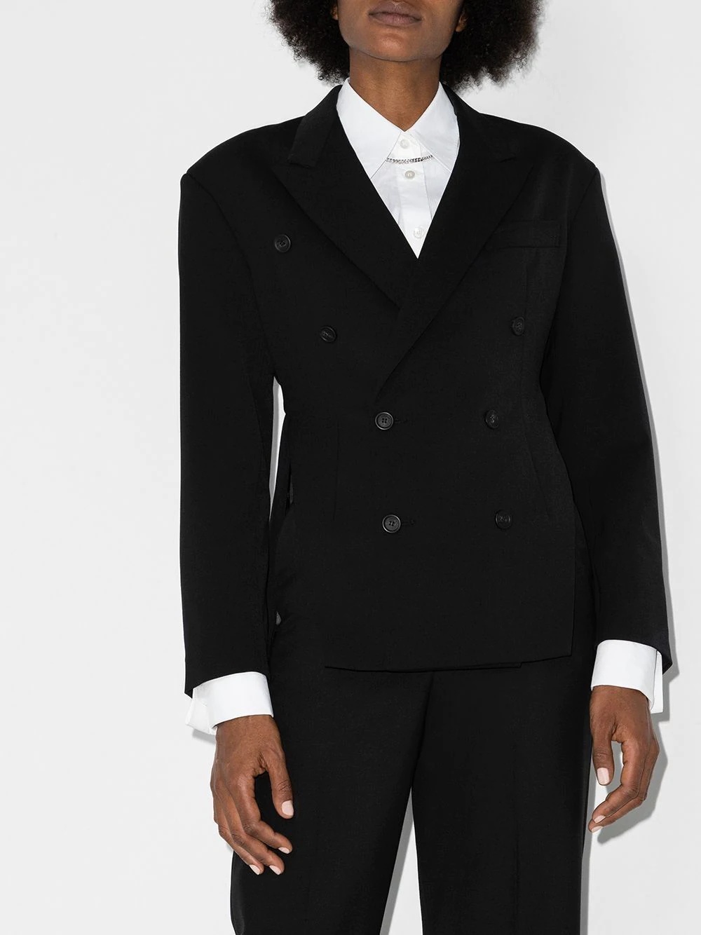 double-breasted tailored blazer - 2