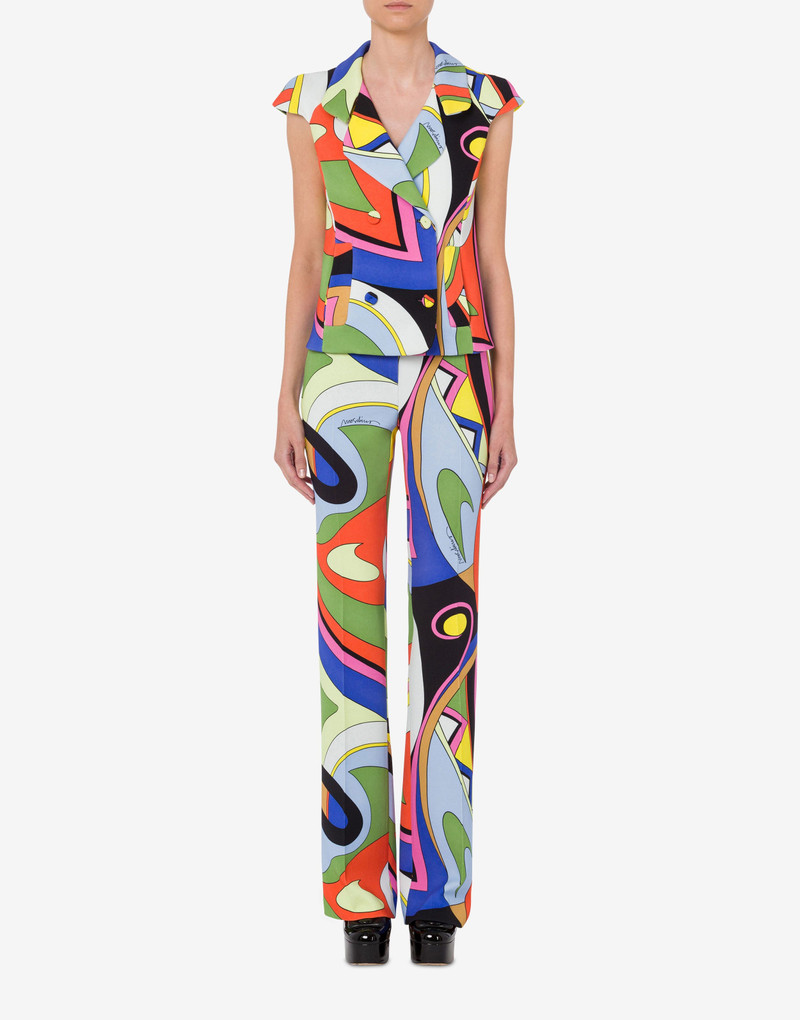 Moschino MULTICOLOUR PRINT CADY GILET outlook