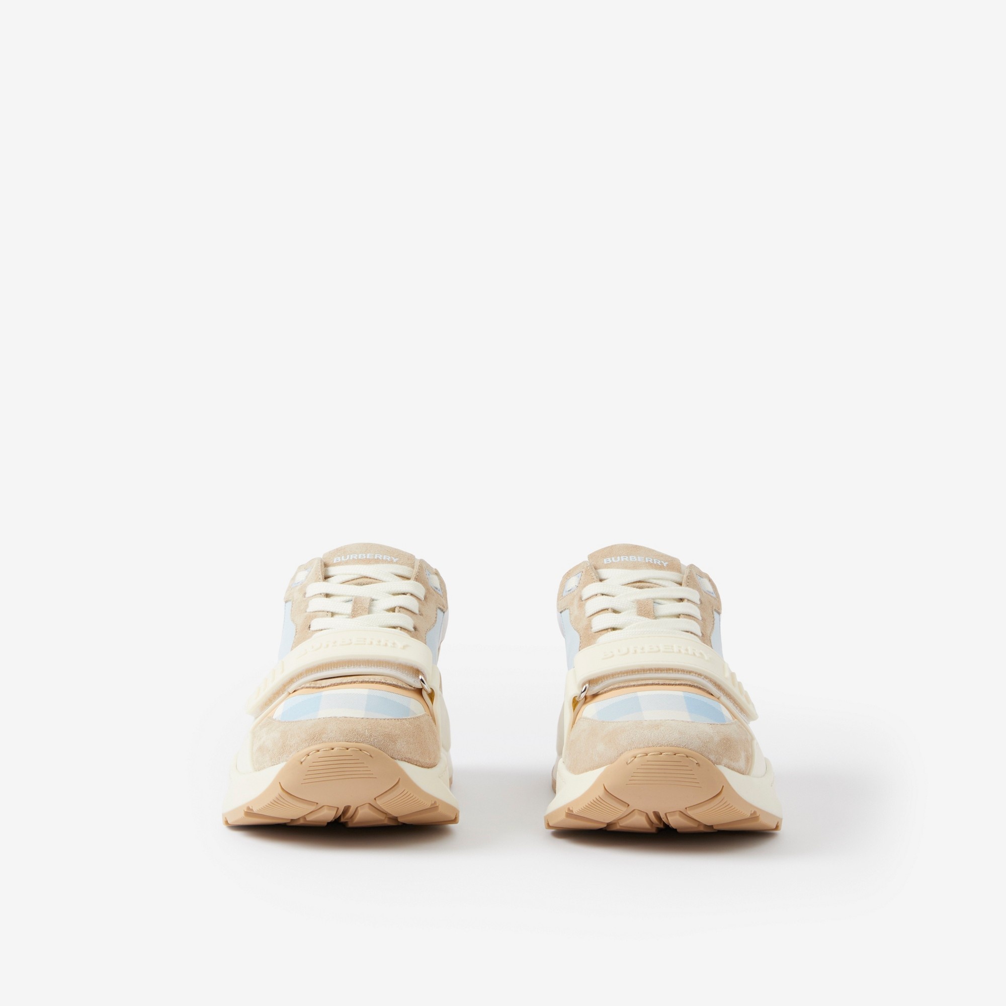 Check, Suede and Leather Sneakers - 2