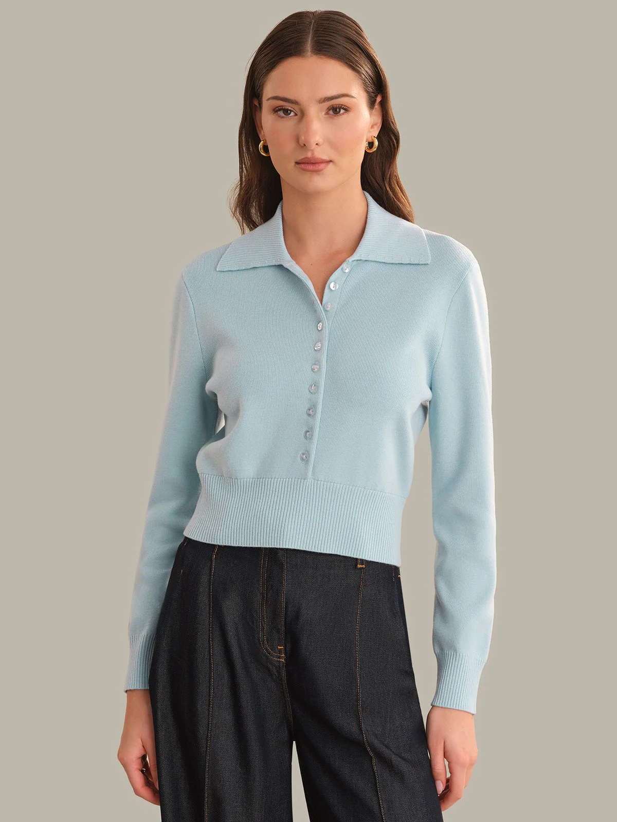 Millicent Extended Placket Collared Polo - 1