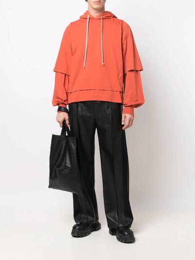 Rick Owens DRKSHDW t-shirt layered hoodie outlook