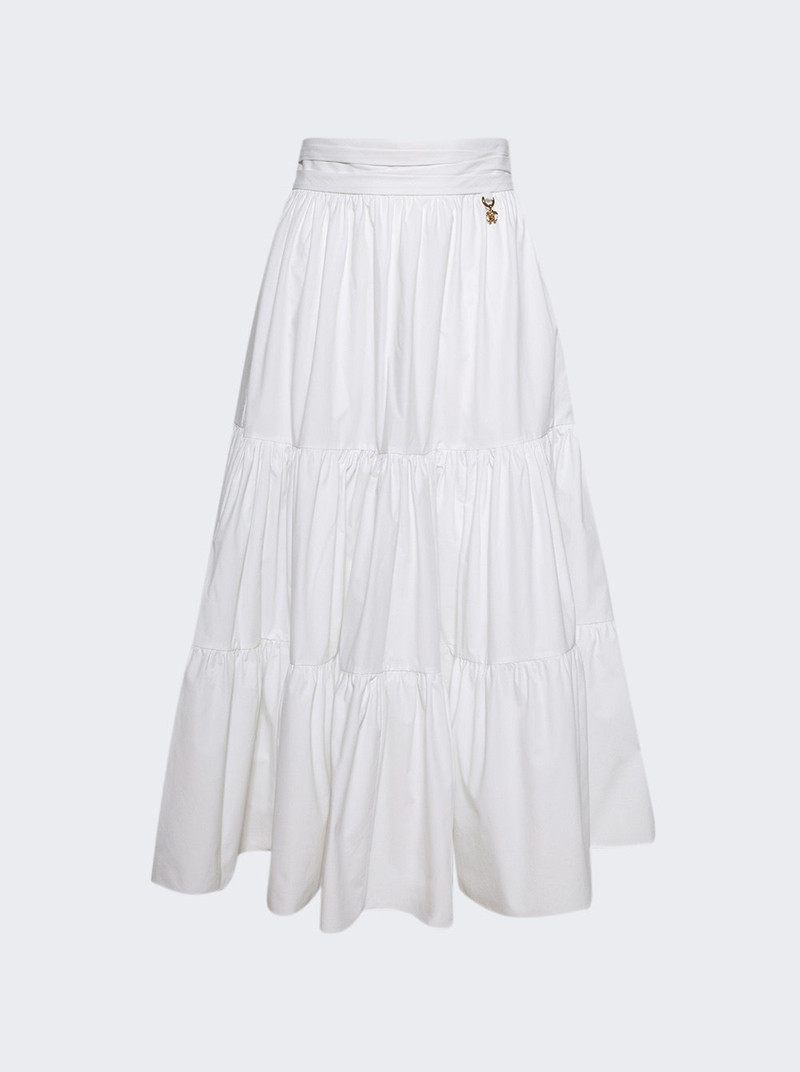 Skirt With Monogram Mirror Snake Charm White 1