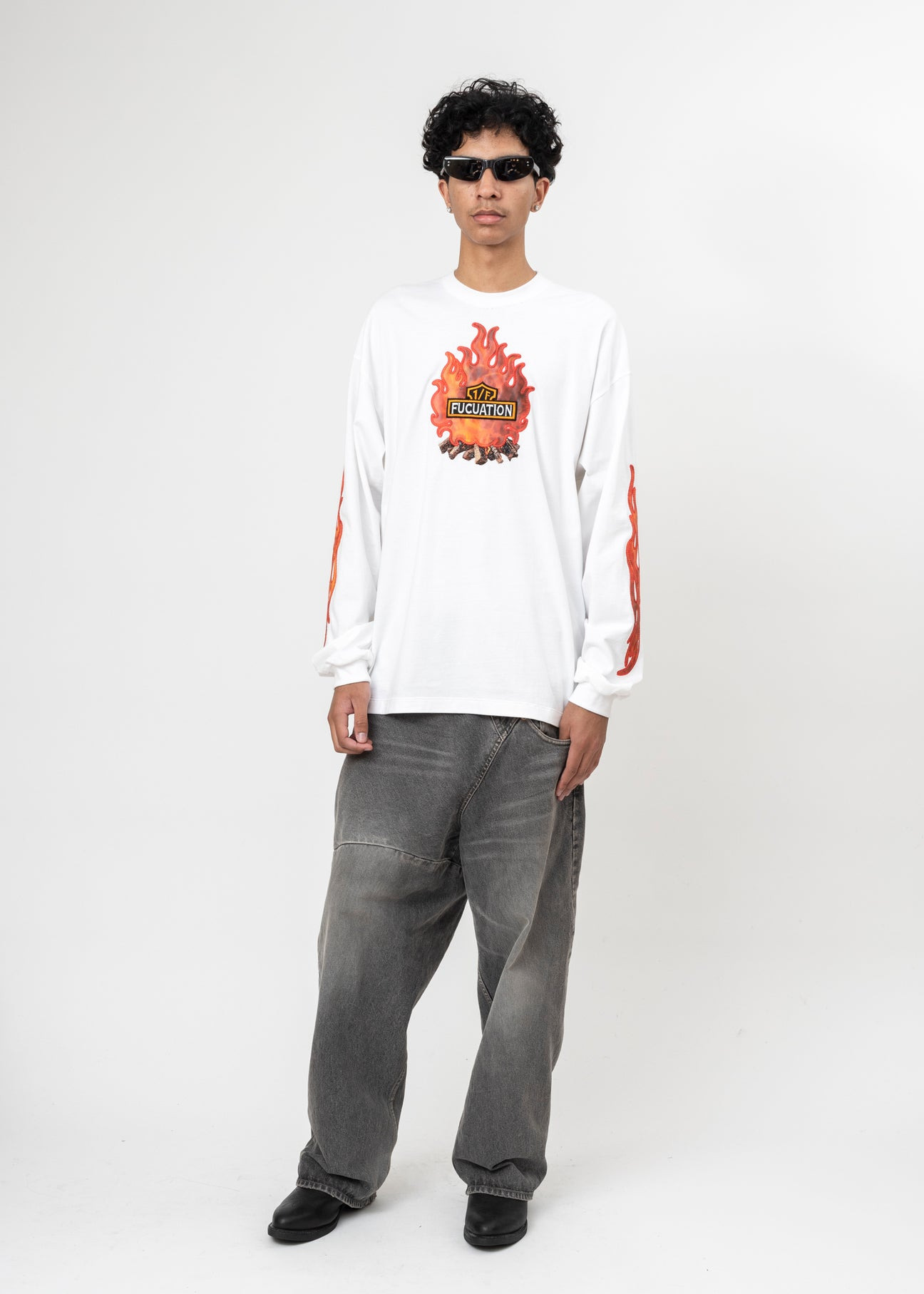 WHITE DOUBLET 1/F FLUCTUATION LENTICULAR L/S T-SHIRT - 5