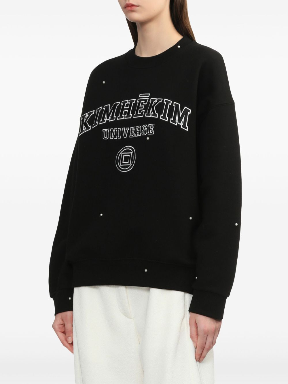 pearl-embellished sweatshirt - 3