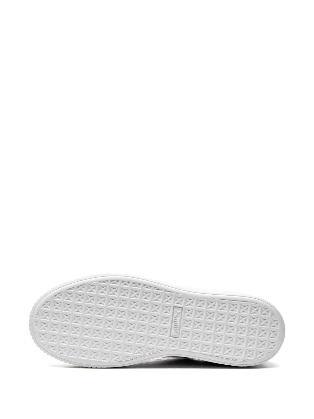 Basket flatform leather sneakers - 4