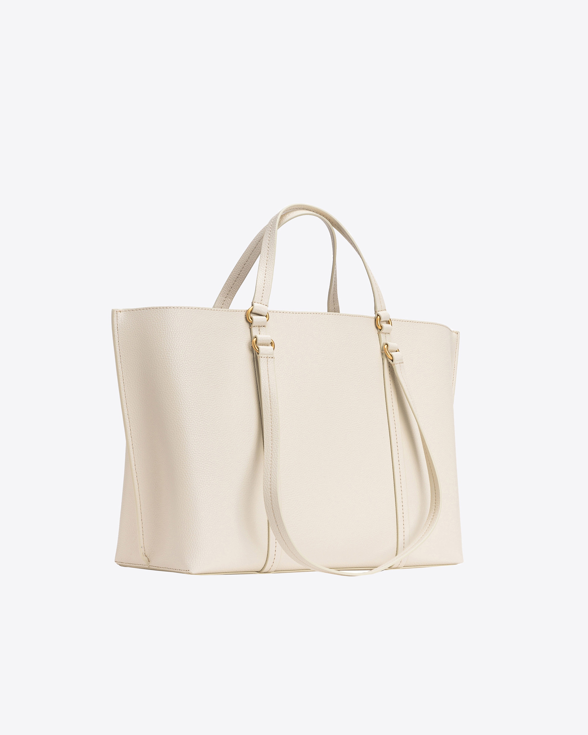 LARGE TUMBLED LEATHER SHOPPER BAG - 2