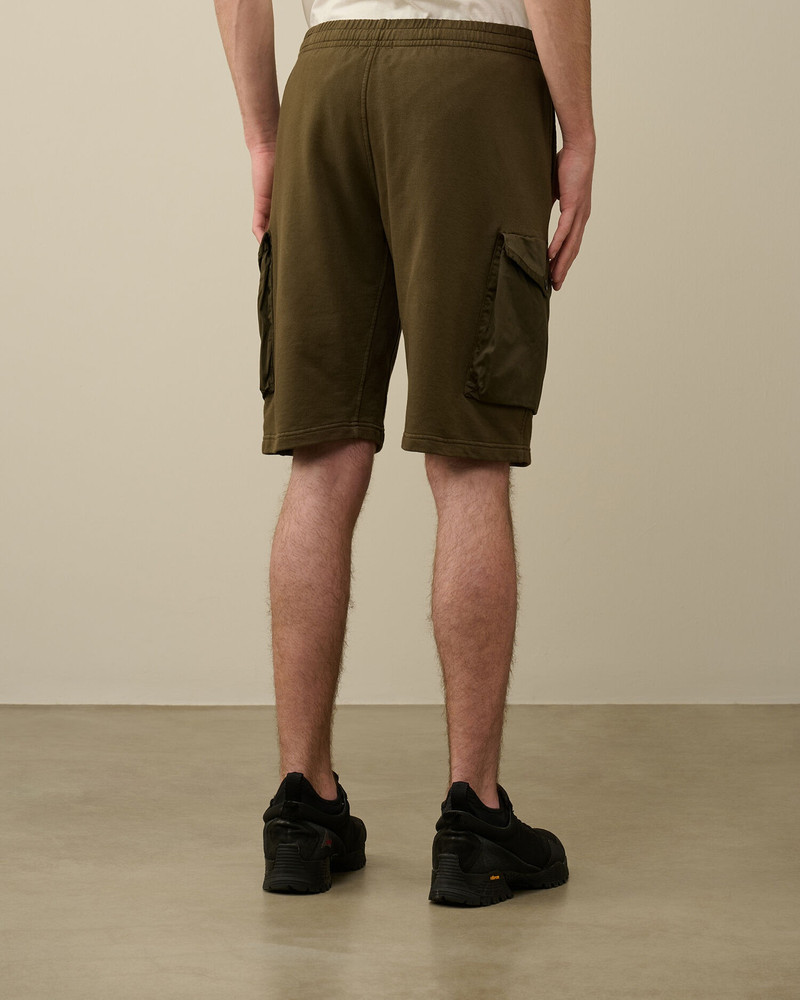 Cotton Fleece Mixed Cargo Shorts 3