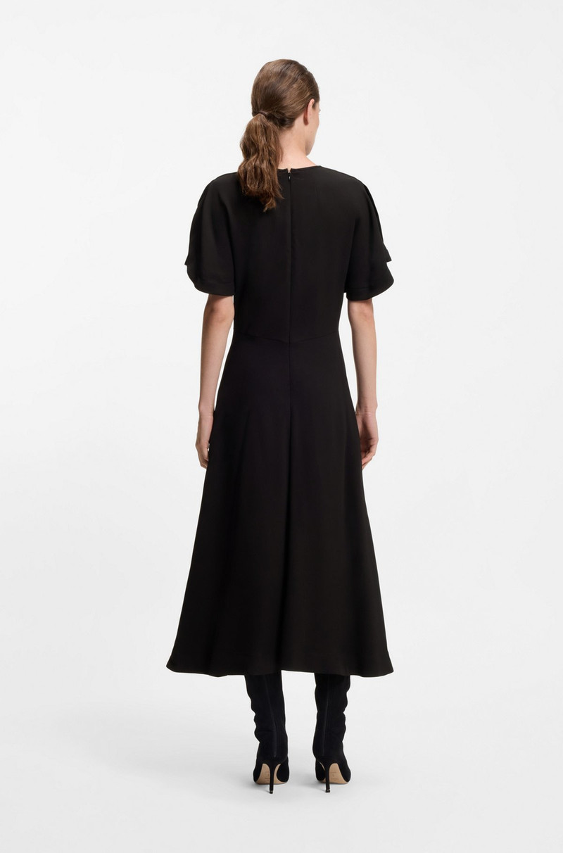 KEYHOLE-NECKLINE DRESS IN SOFT CREPE 4