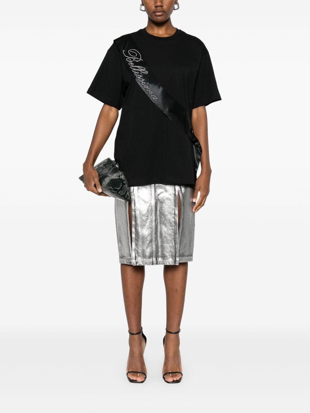 rhinestone-logo T-shirt - 2