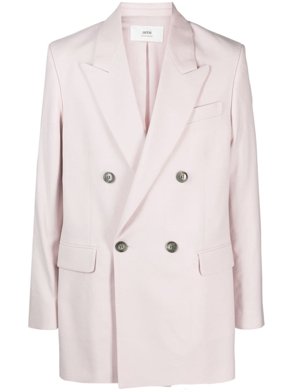 virgin wool double-breasted blazer - 2