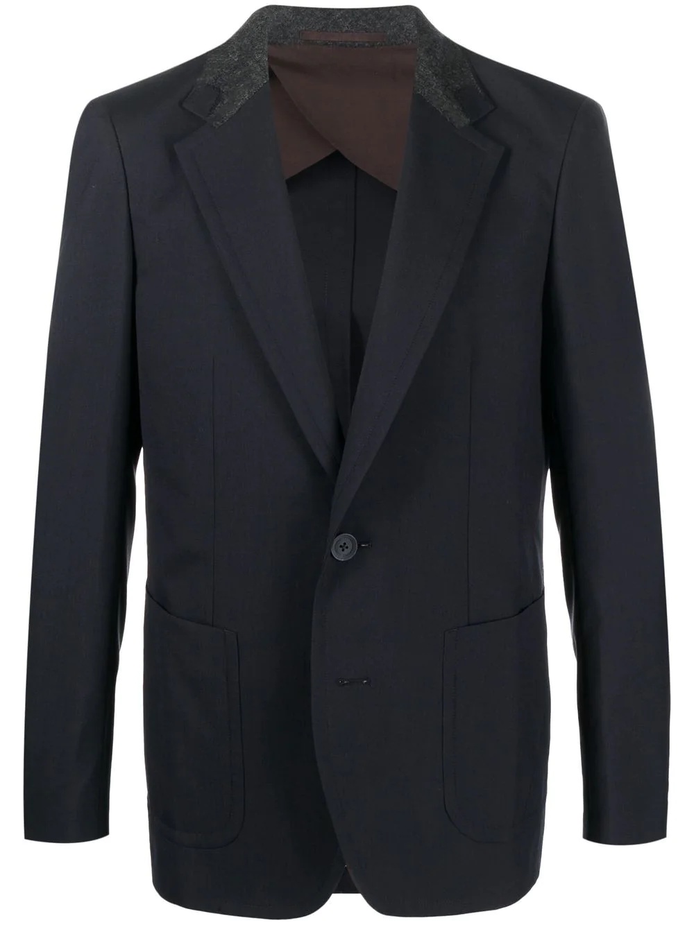 notched-lapels single-breasted blazer - 1