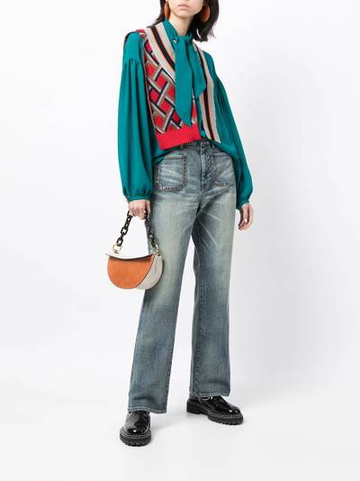 Kolor high-waisted flared leg jeans outlook