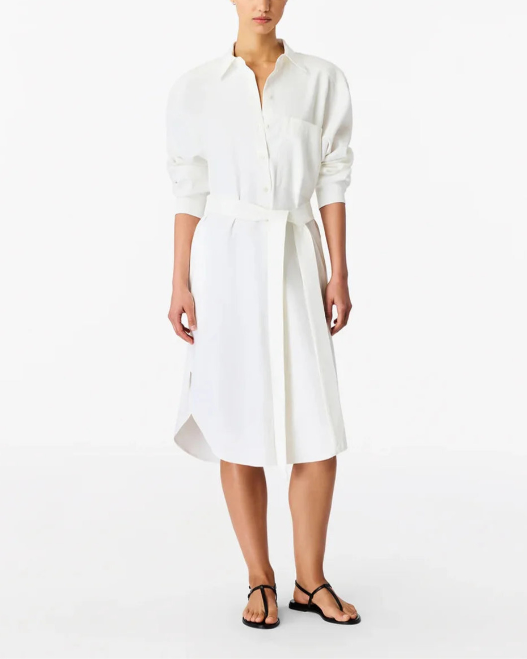 PLEAT BACK SHIRT DRESS - 6