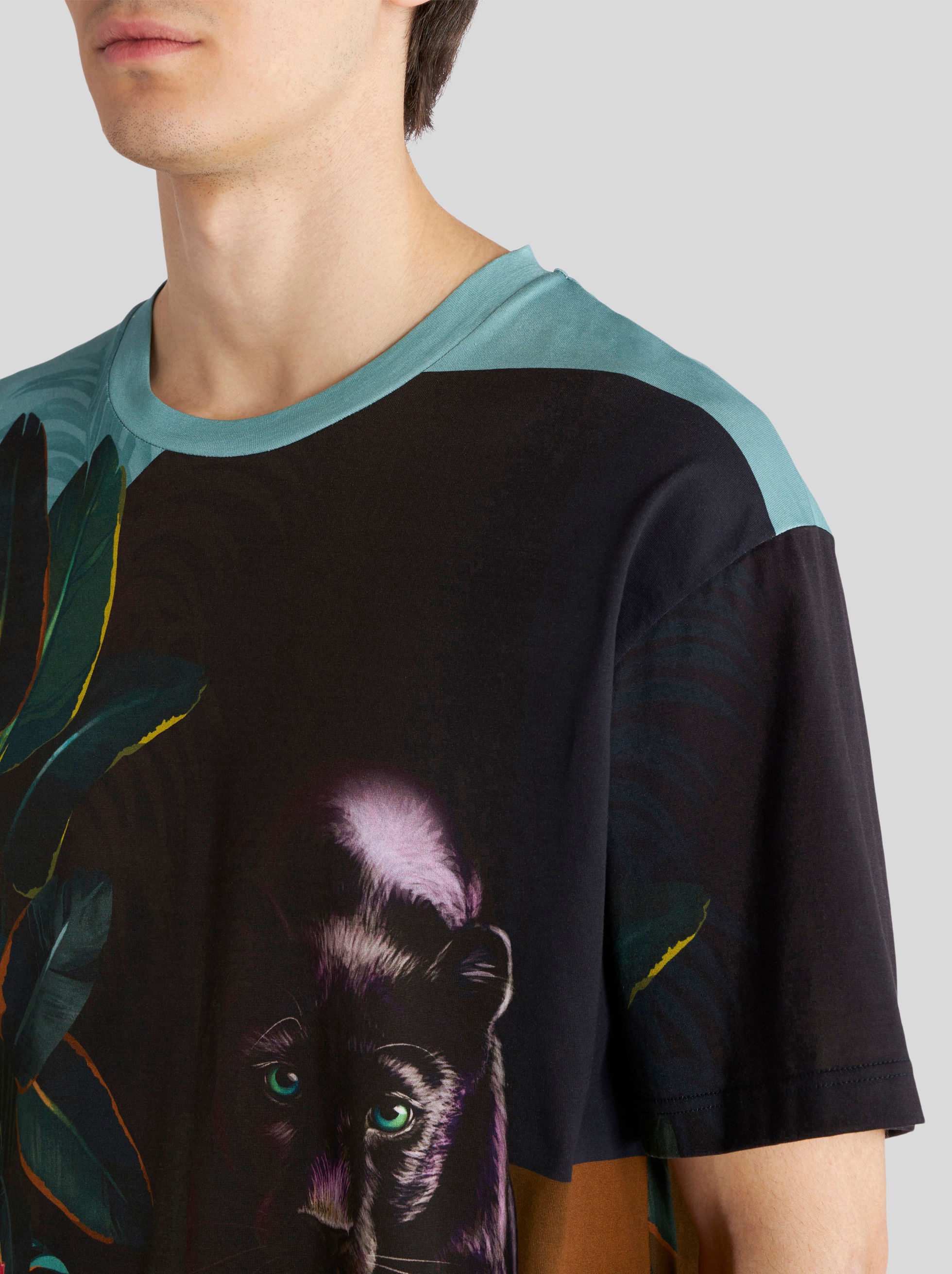 COTTON T-SHIRT WITH PANTHER - 3