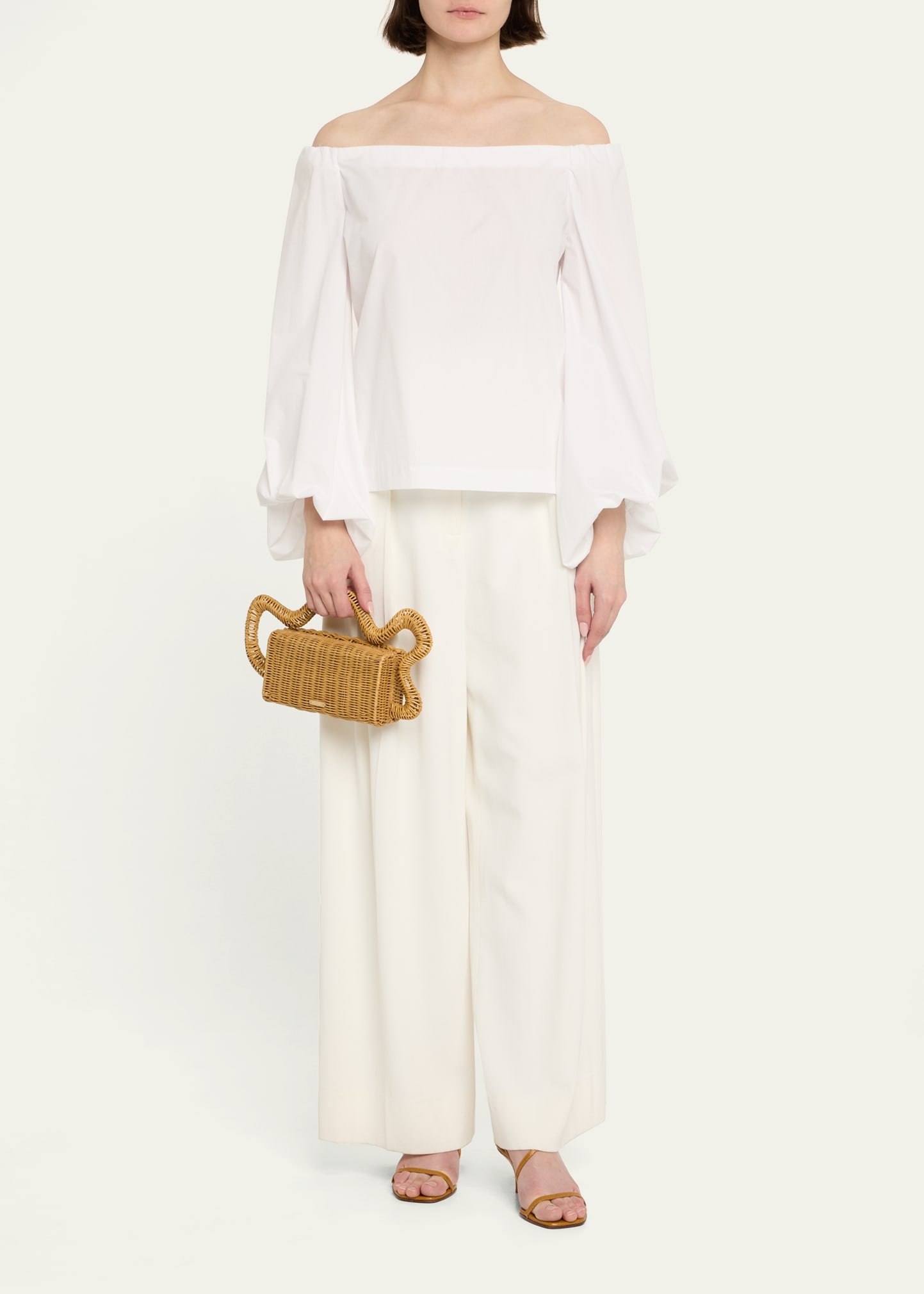 Elsa Wavy Rattan Clutch Bag - 6