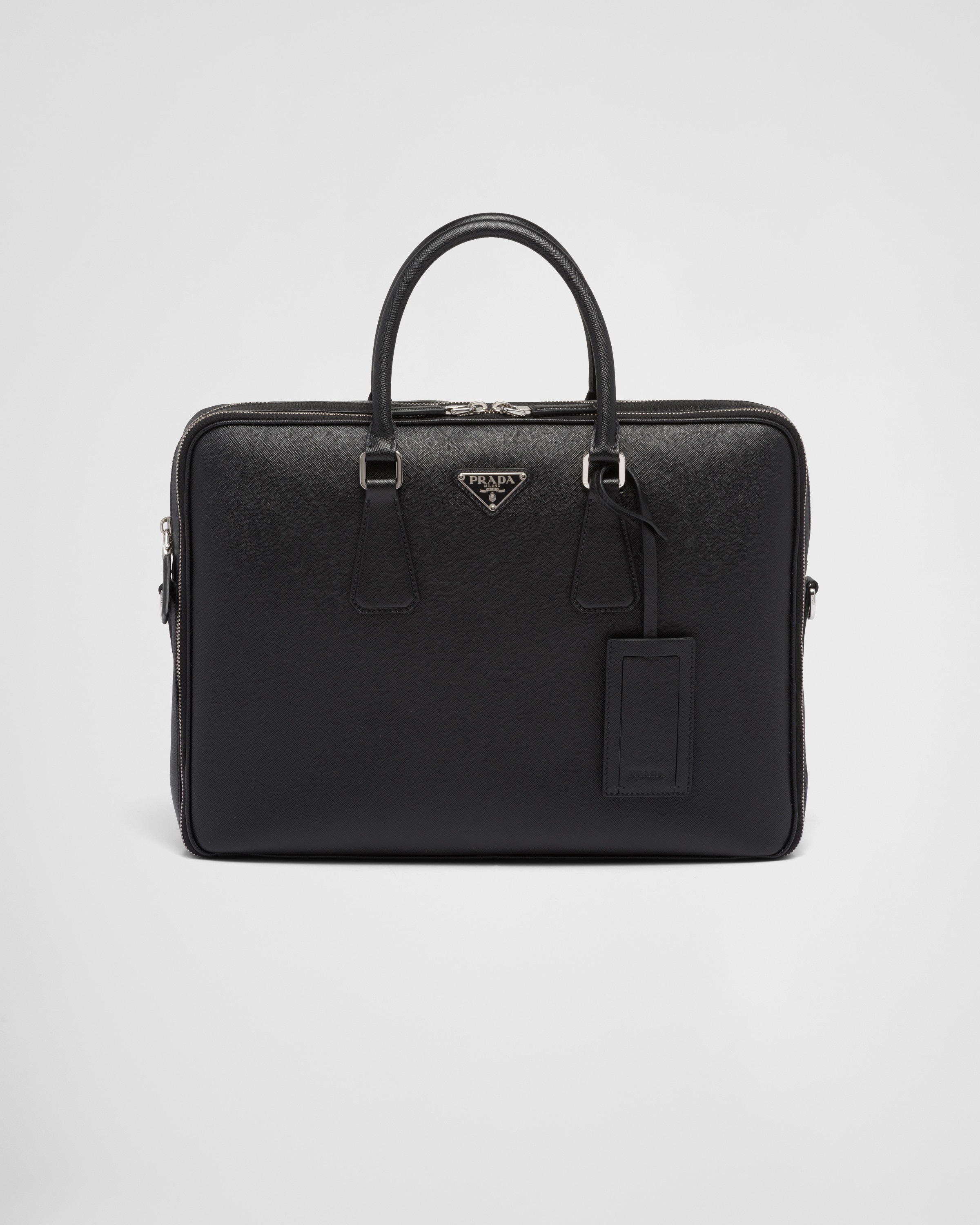 Saffiano leather briefcase - 1