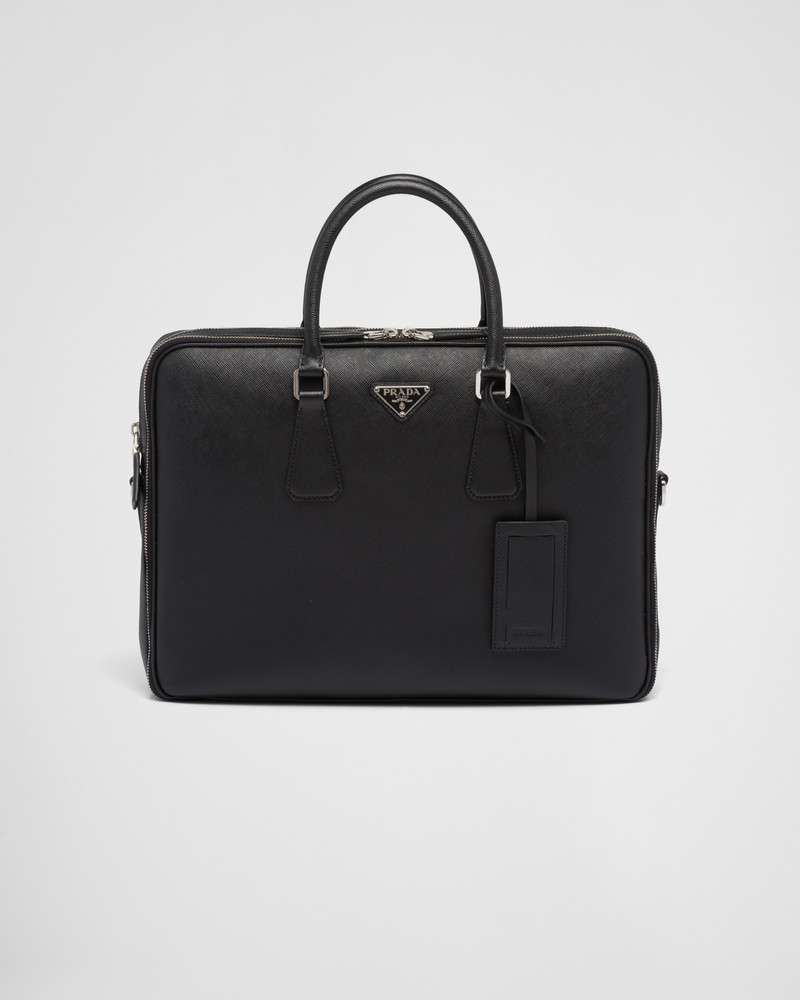 Saffiano leather briefcase 1