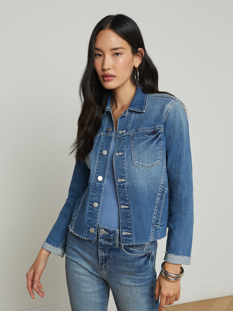 L'AGENCE Janelle Denim Jacket outlook