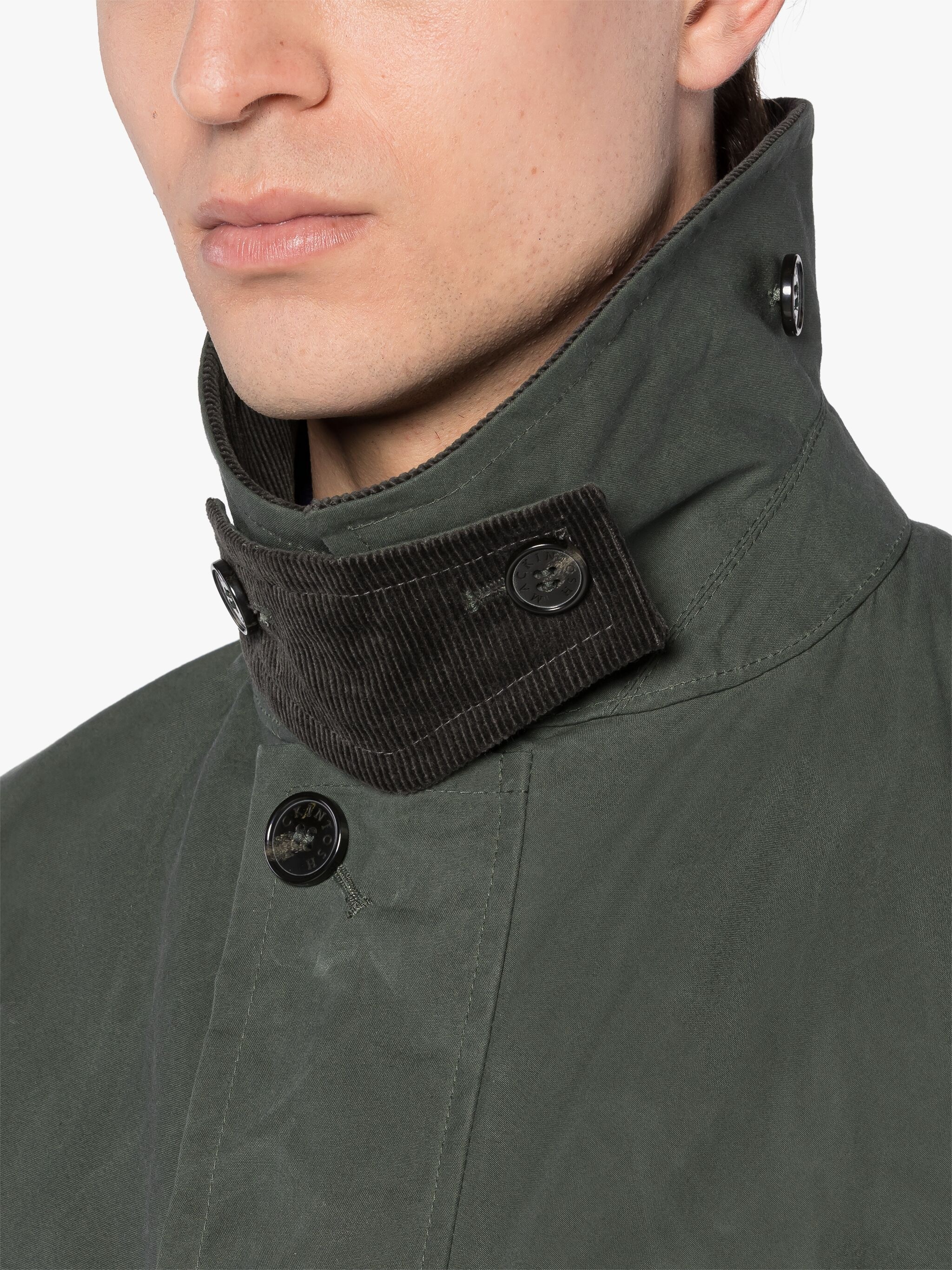COUNTRY GREEN WAXED COTTON COAT - 5
