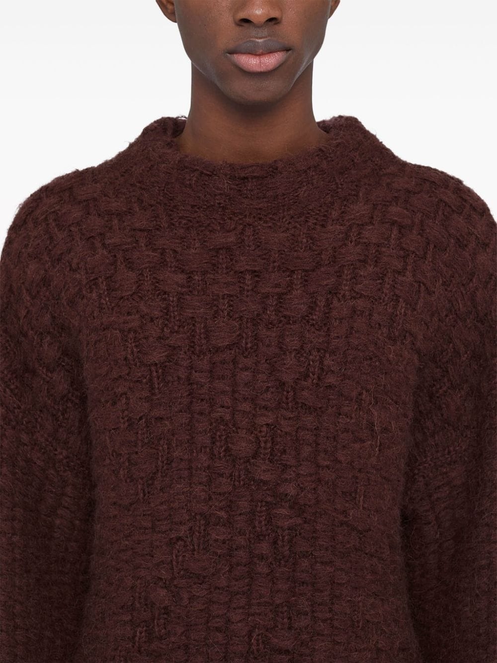 chunky-knit mock-neck jumper - 5