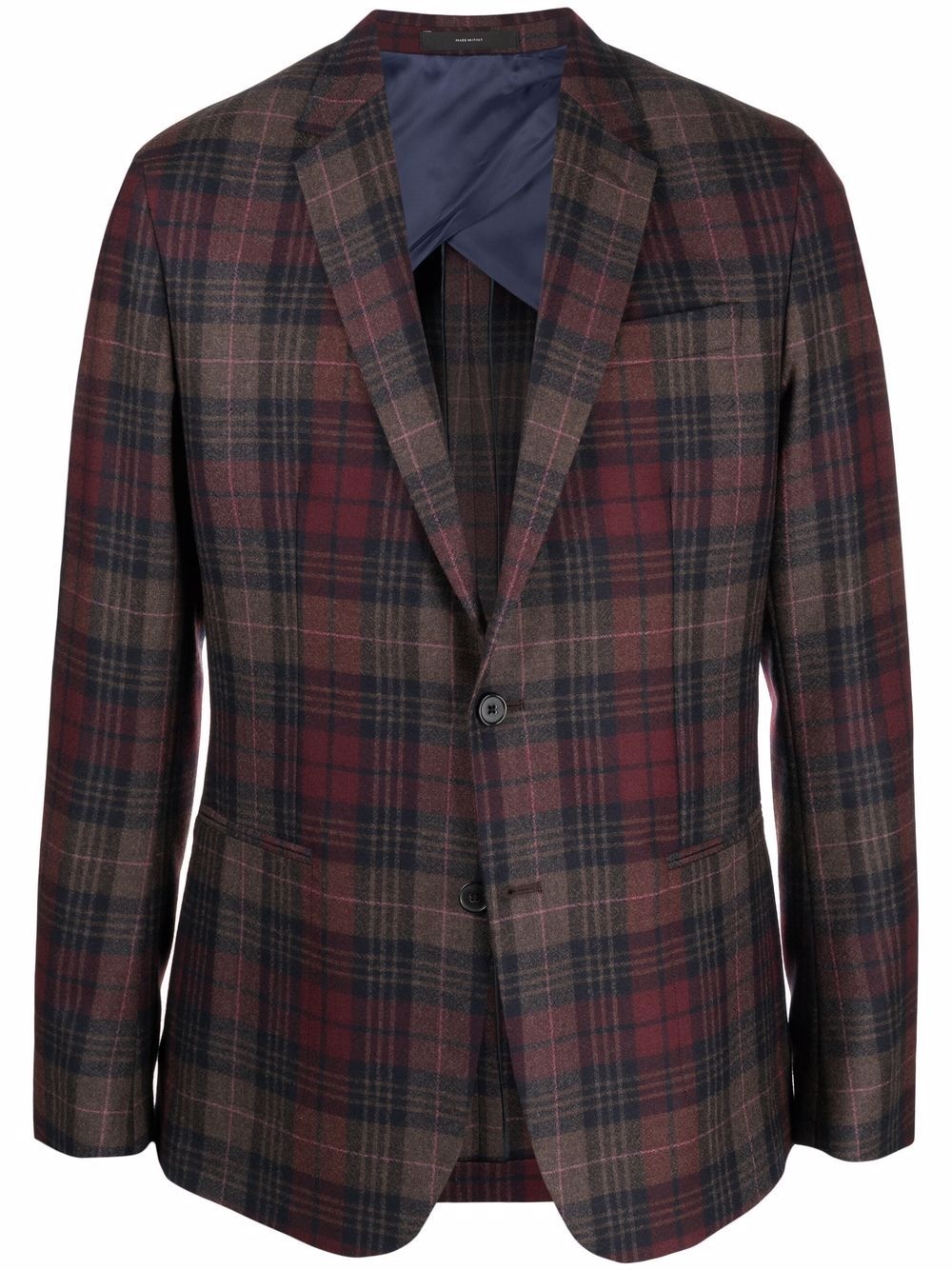 plaid-check print blazer - 1