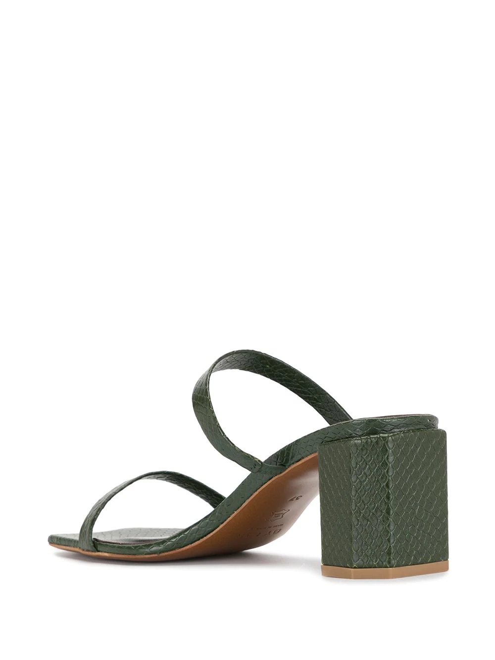 square-toe leather sandals - 3