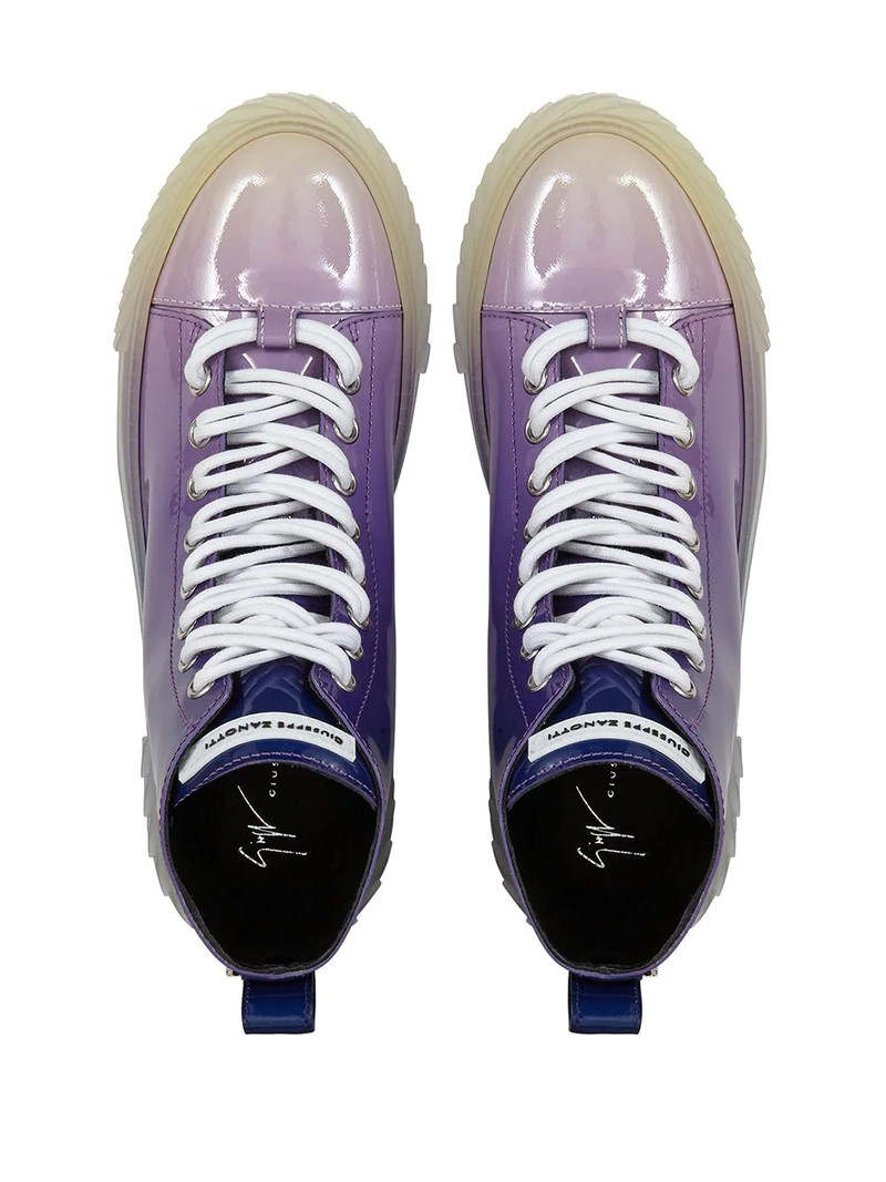 gradient high-shine sneakers 4