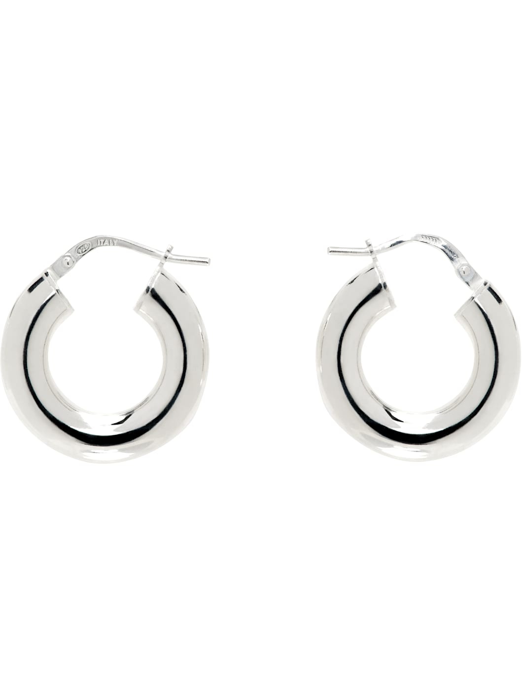 Silver Tiny Everyday Hoop Earrings - 1