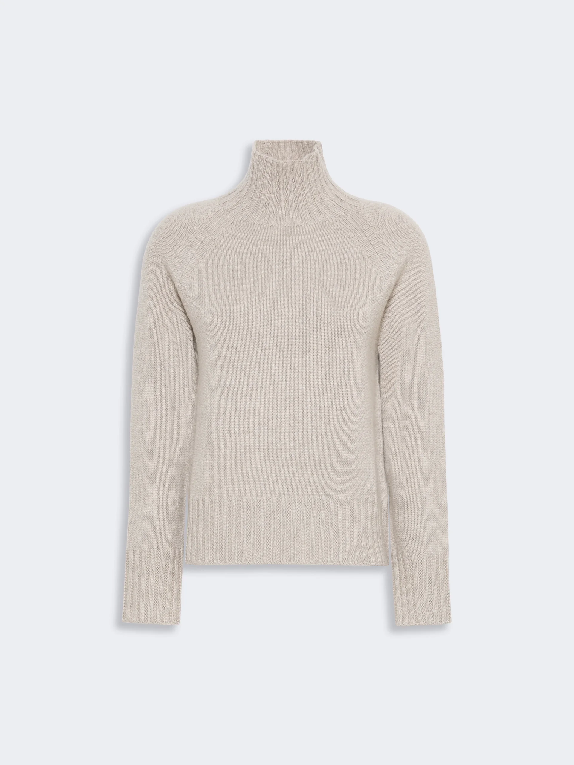 MANTOVA Wool and cashmere yarn polo-neck sweater - BEIGE - 1