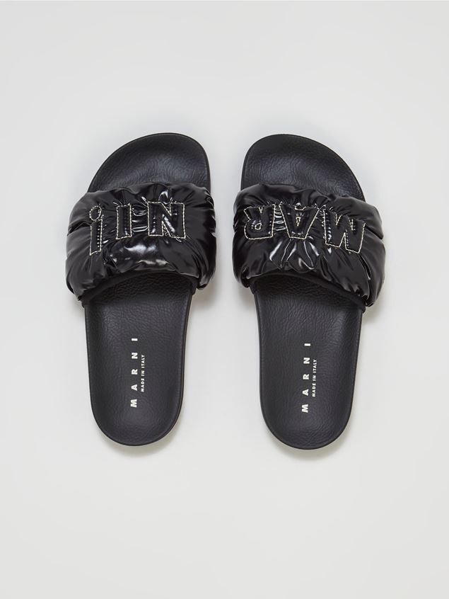 BLACK PADDED NYLON SLIDE - 4