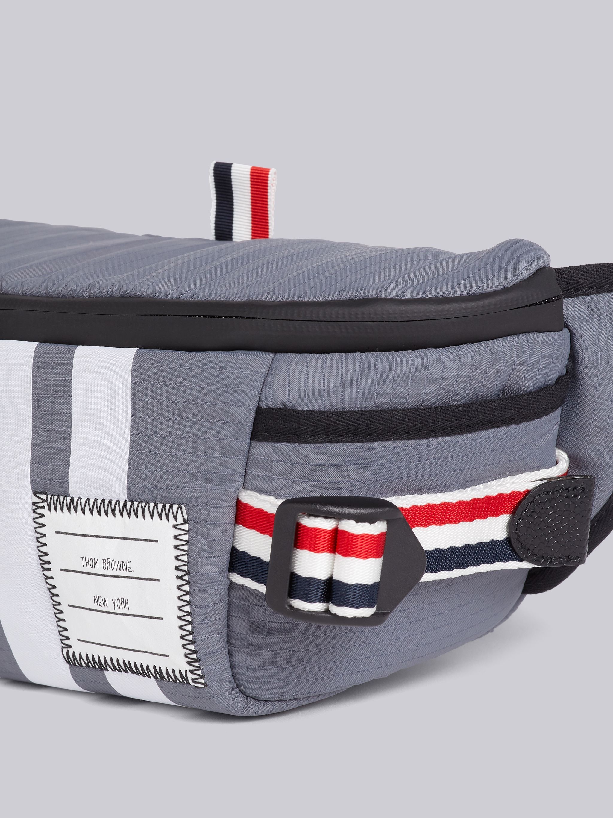 Medium Grey Ripstop Tricolor Webbing 4-Bar Bumbag - 3