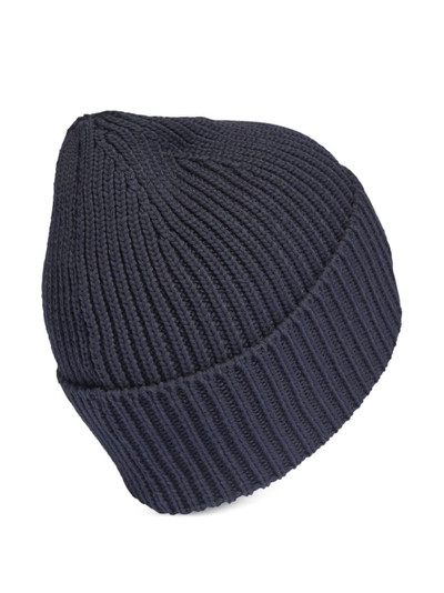 adidas logo-patch ribbed beanie outlook