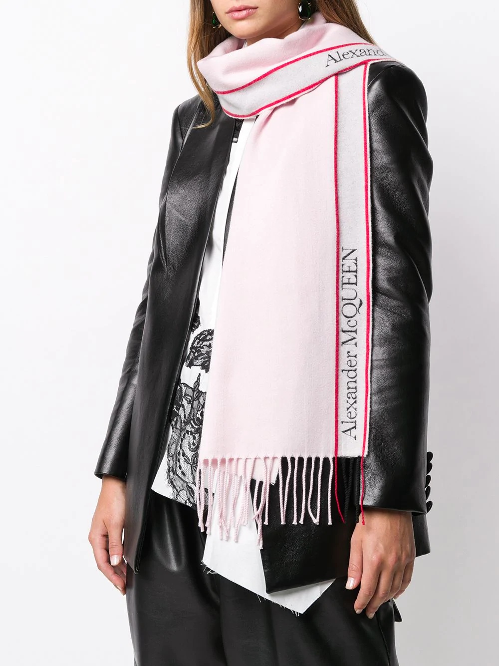 logo jacquard scarf - 2