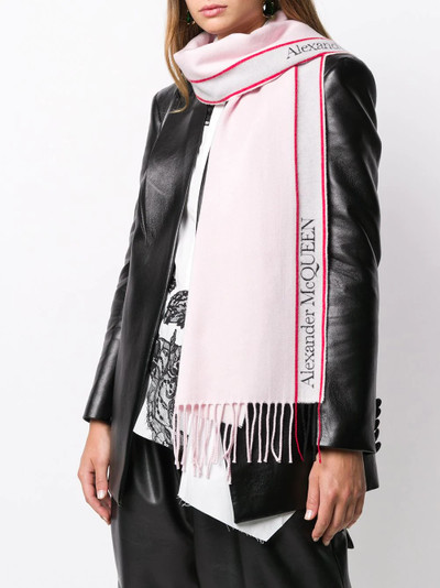 Alexander McQueen logo jacquard scarf outlook