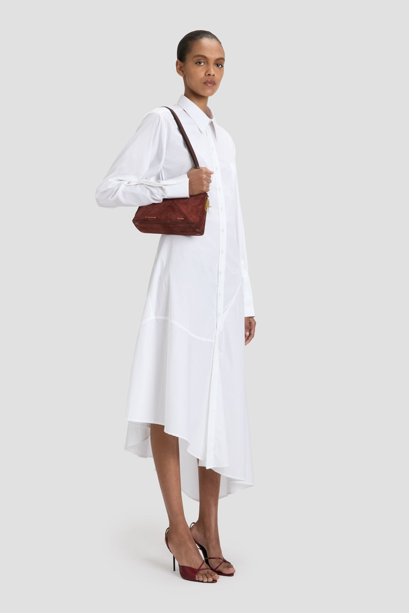 Victoria Crossbody Bag In Dark Brown Suede 3