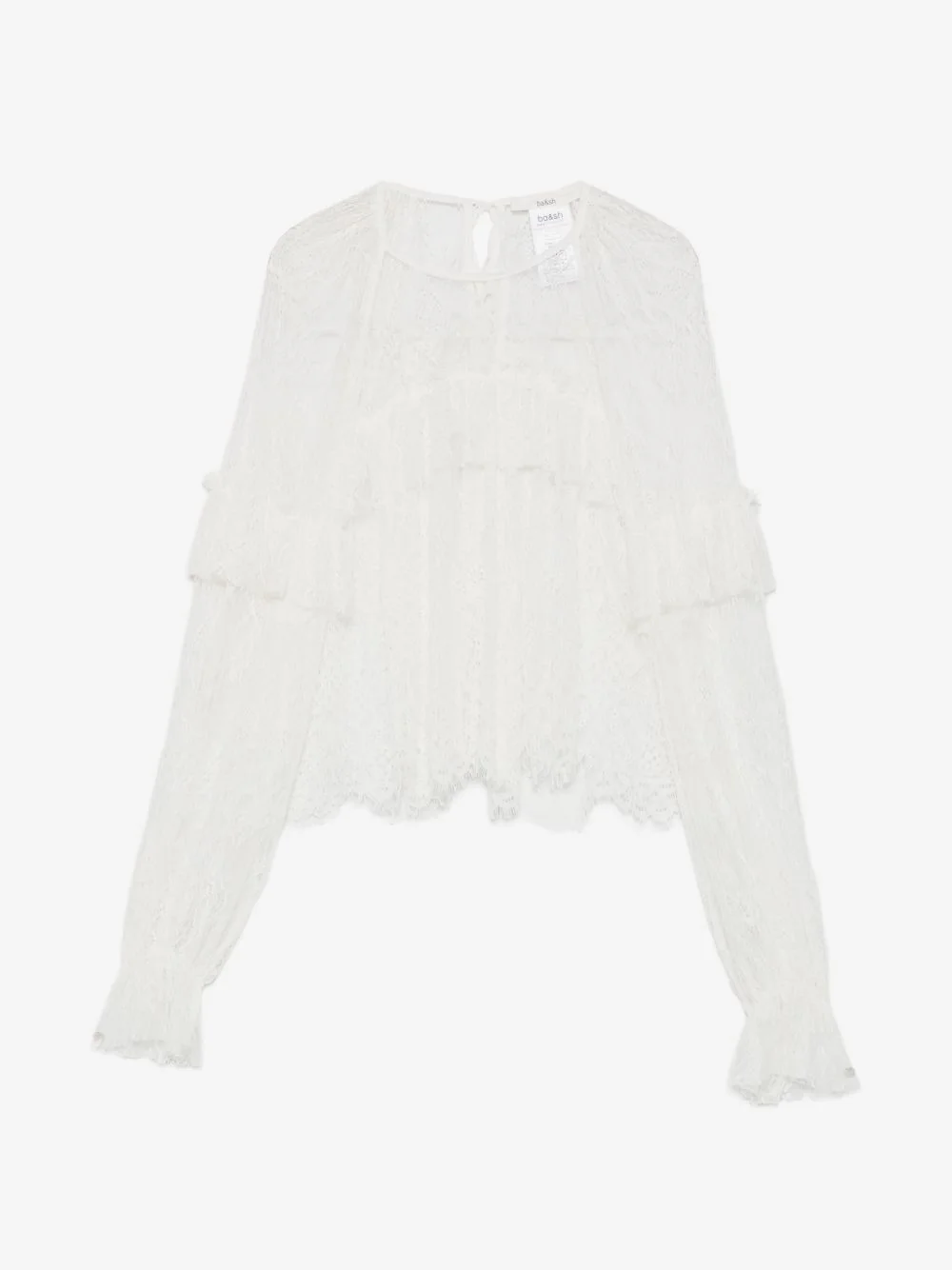 Clavio ruffled lace blouse - 1
