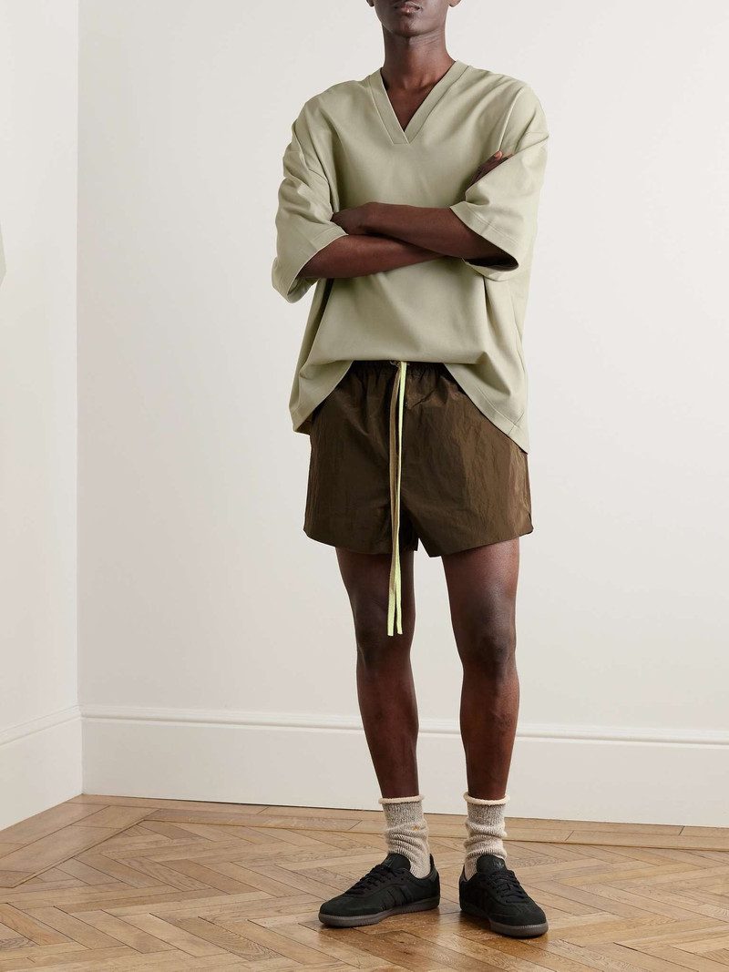 Fear of God Logo-Appliquéd Crinkled-Shell Drawstring Shorts outlook