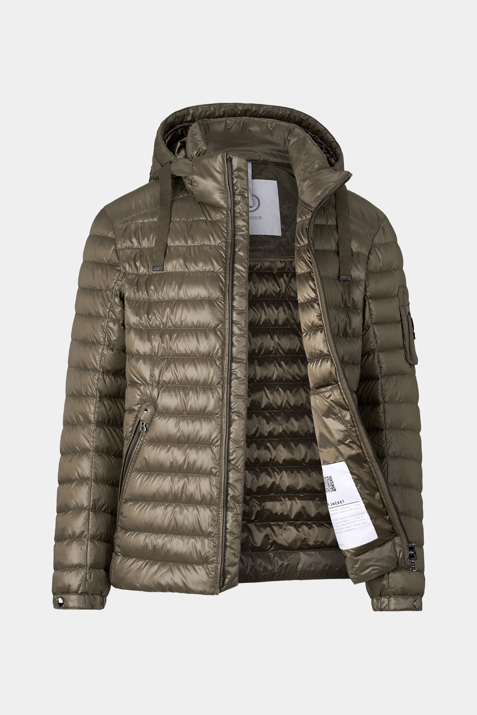 Loke lightweight down jacket in Khaki - 7