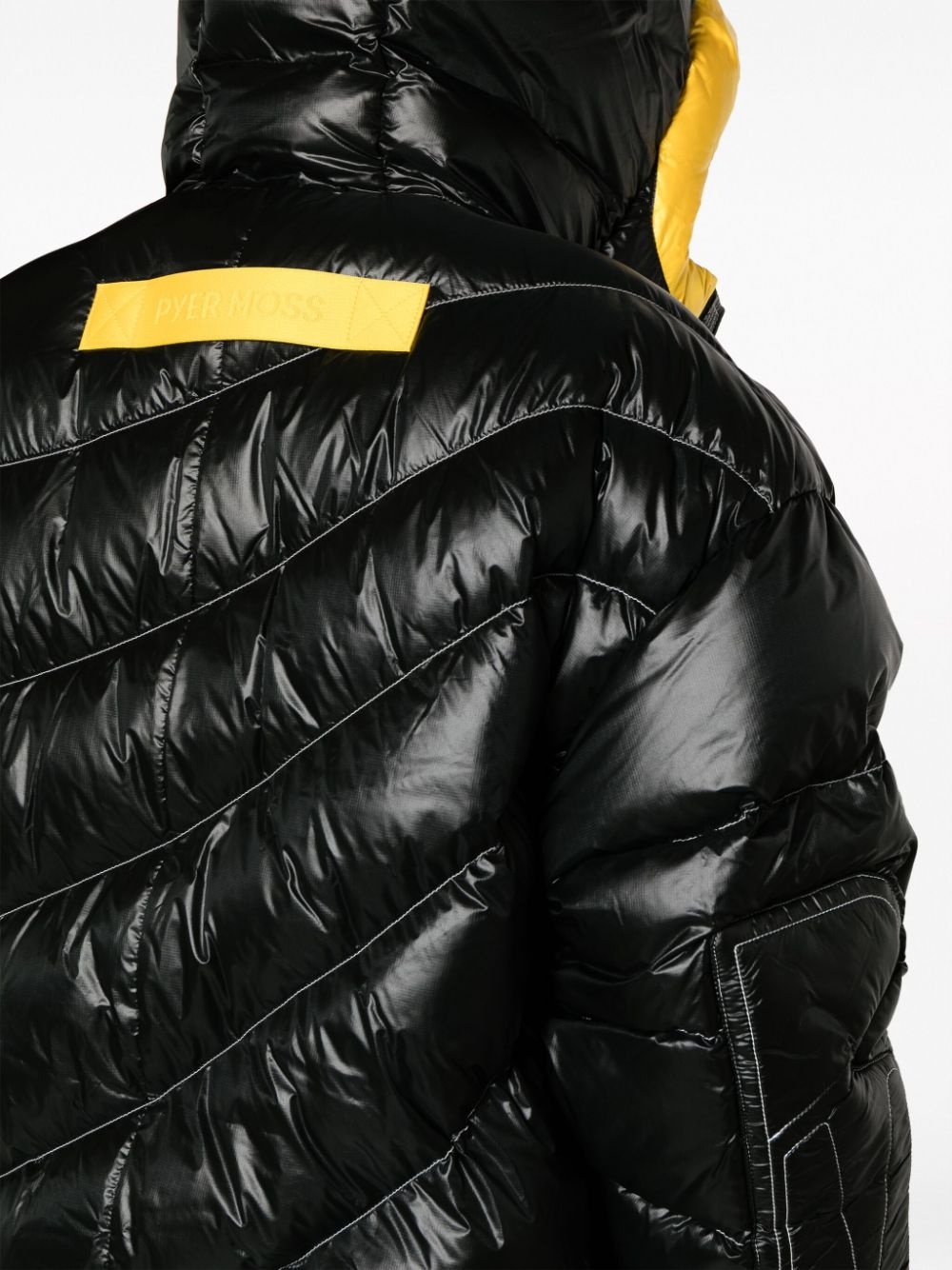 x Pyer Moss hooded quilted down coat - 5