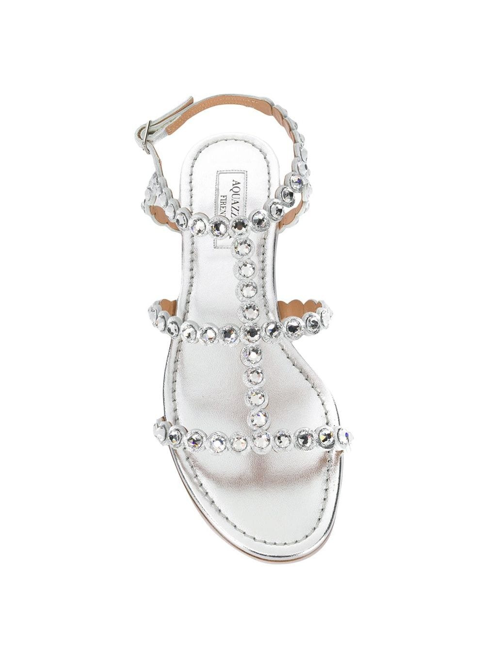 crystal flat sandals - 4