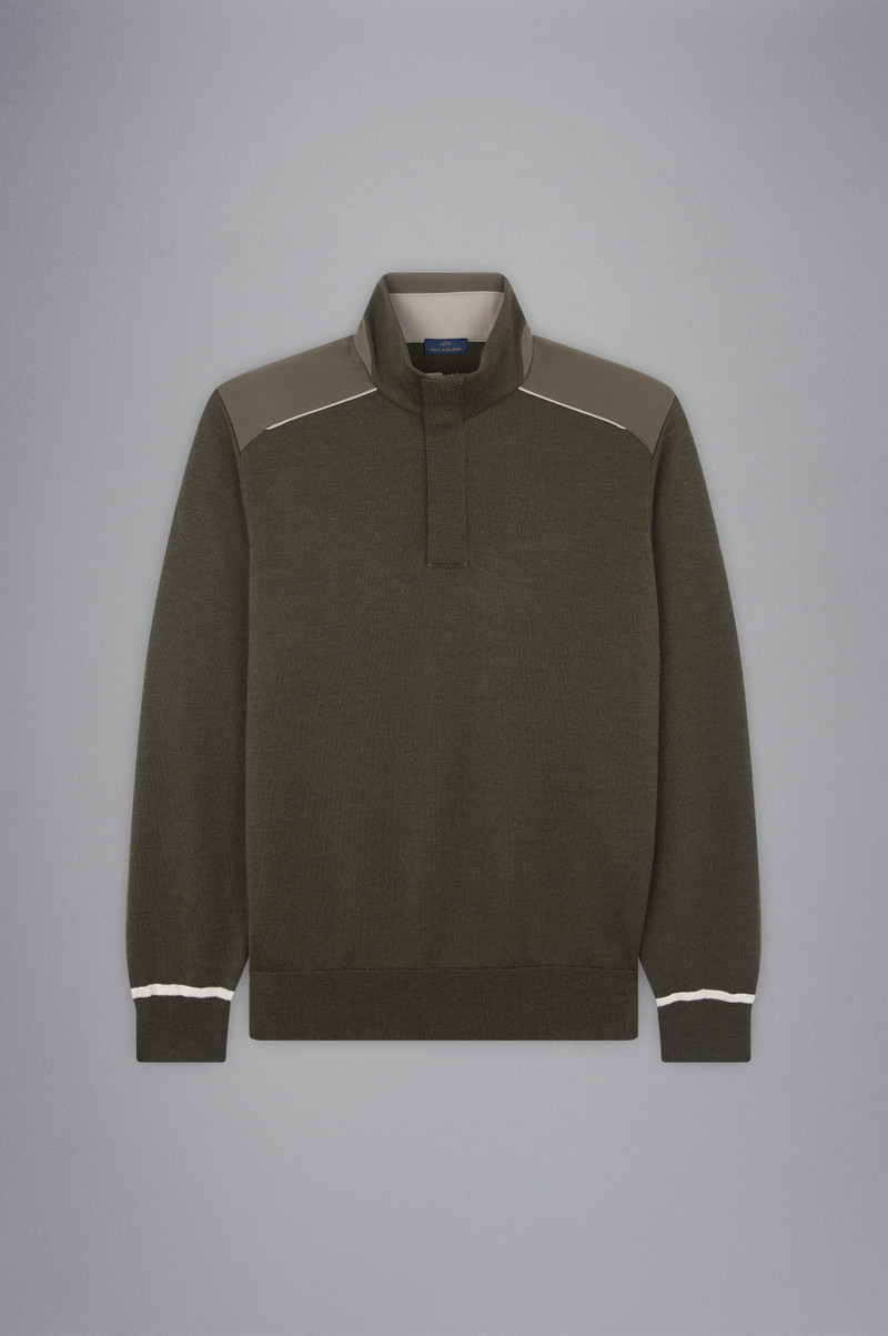 WOOL SWEATER WITH TYPHOON PLATINUM DETAILS - 1