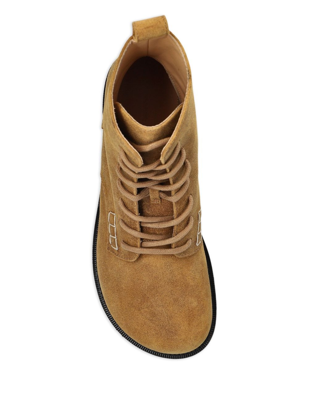 lace-up suede boots - 3