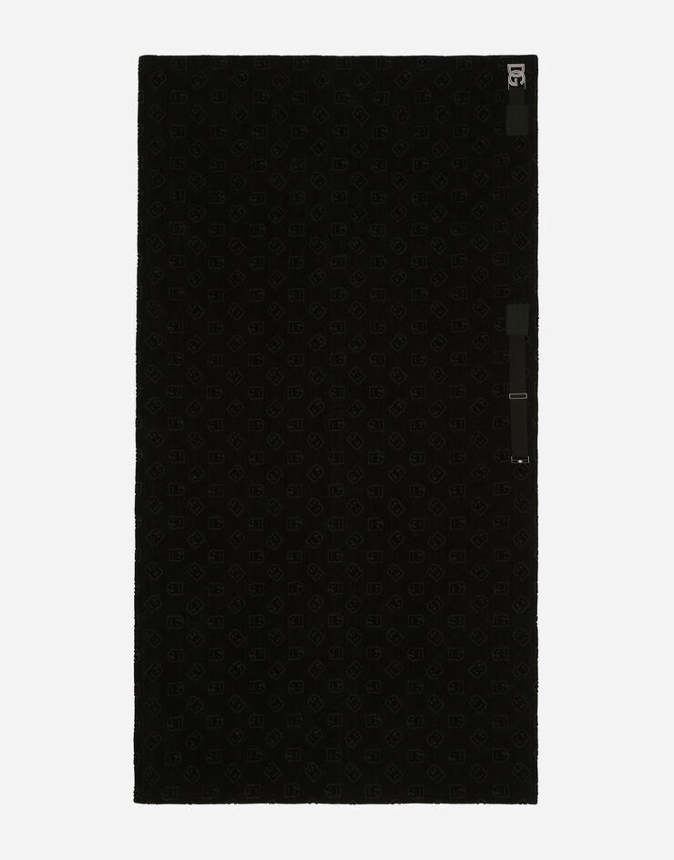 Cotton jacquard beach towel with DG Monogram - 2