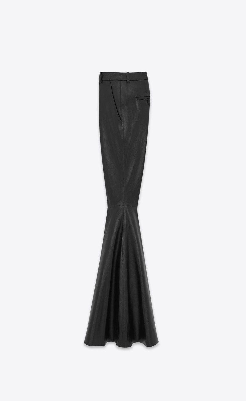 flared pants in shiny lambskin 3