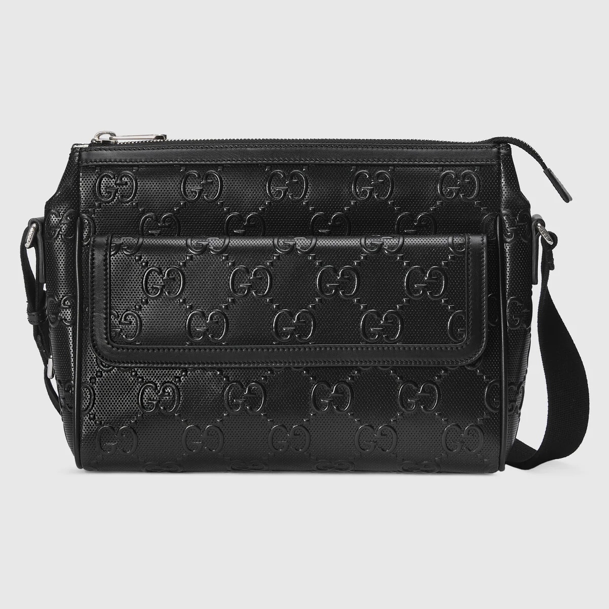 GG embossed messenger bag - 1