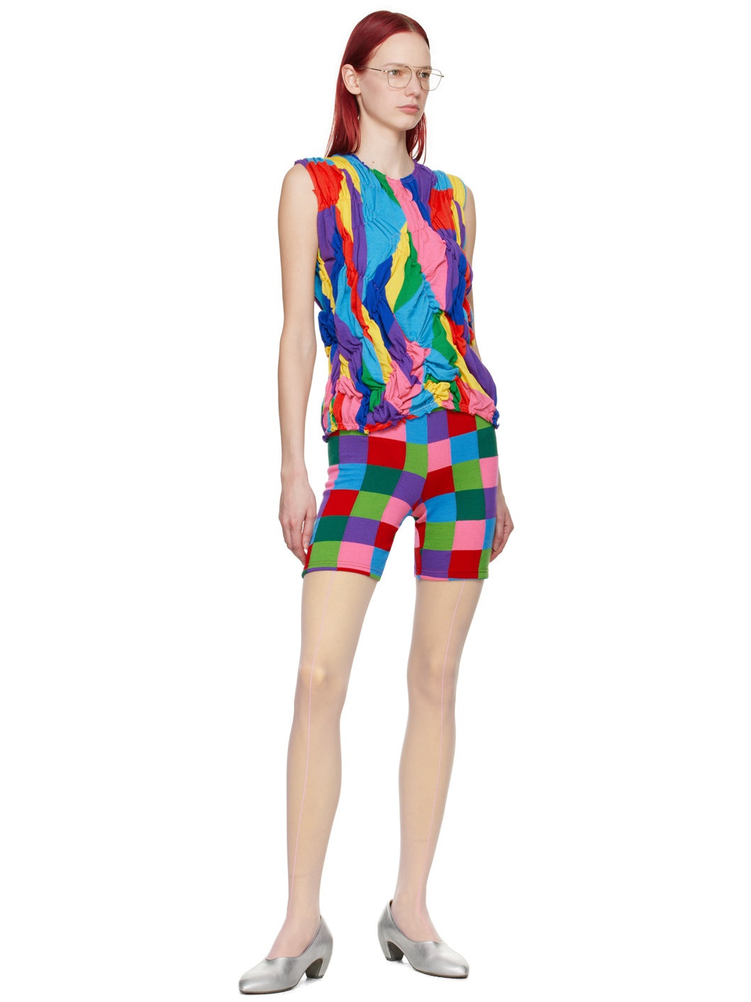Multicolor Intarsia Shorts - 4