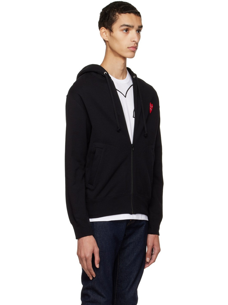 Comme des Garçons PLAY Black Double Heart Hoodie outlook