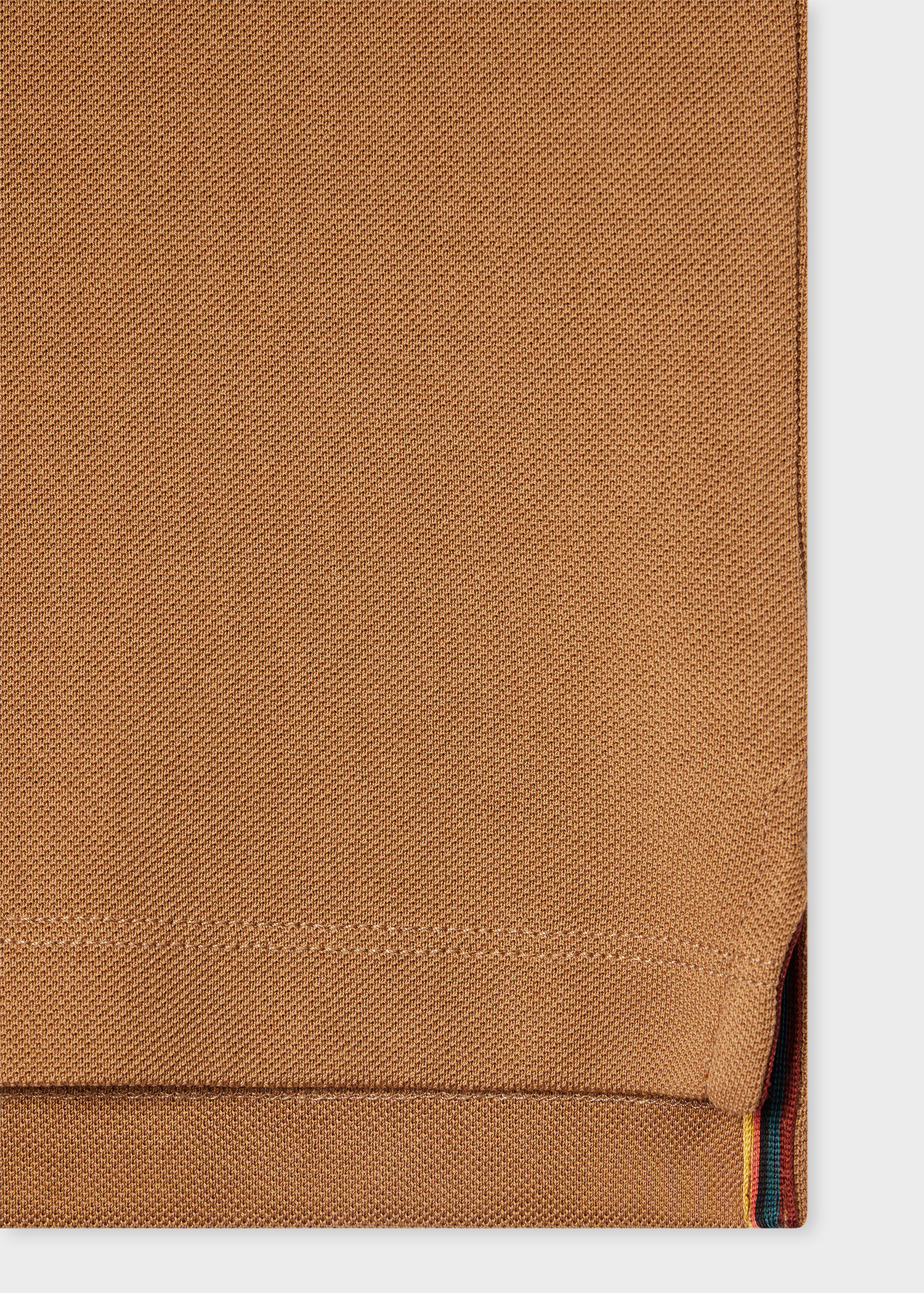 Tan 'Artist Stripe' Placket Polo Shirt - 2