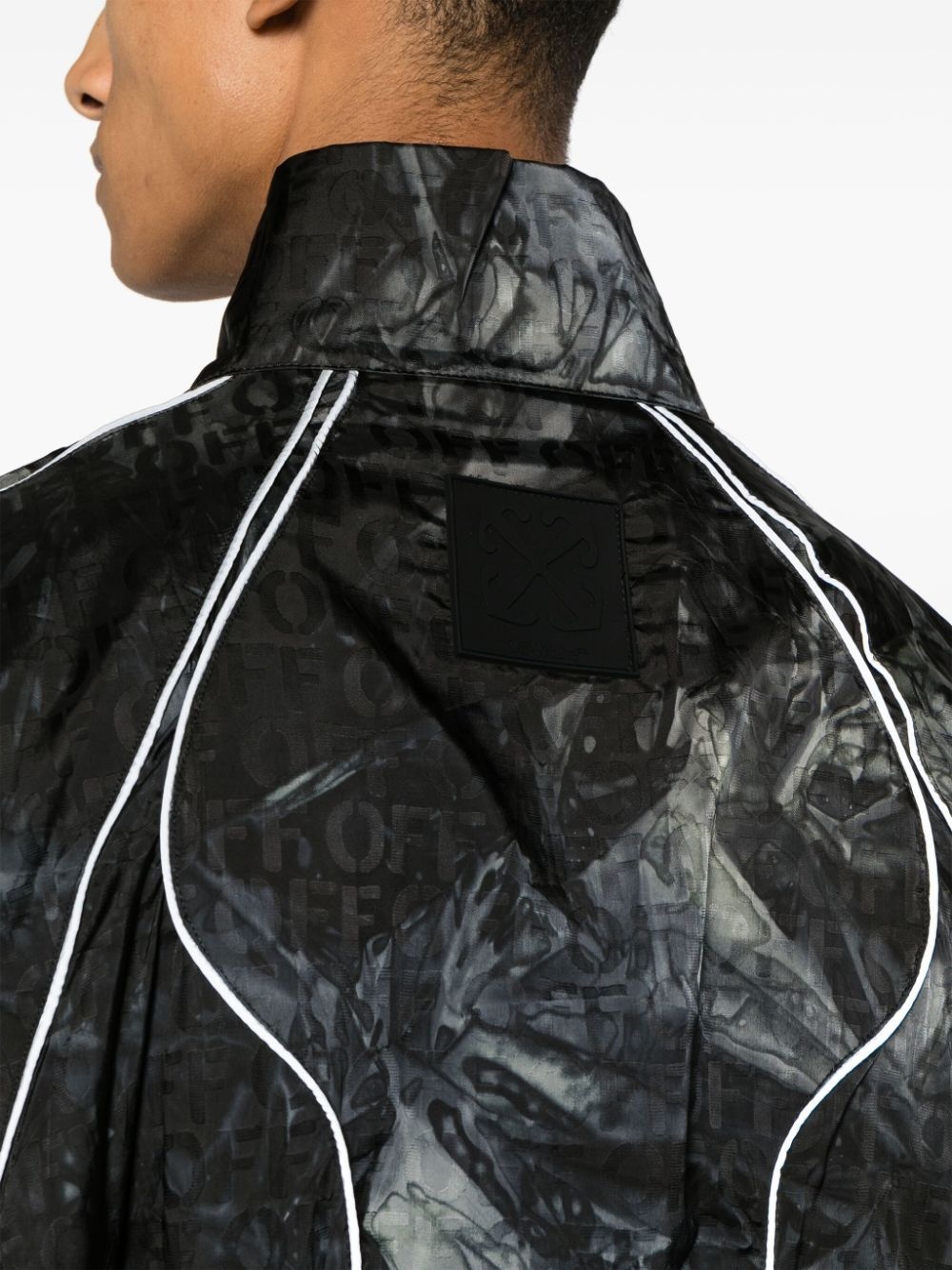 Biker crinkled windbreaker jacket - 5