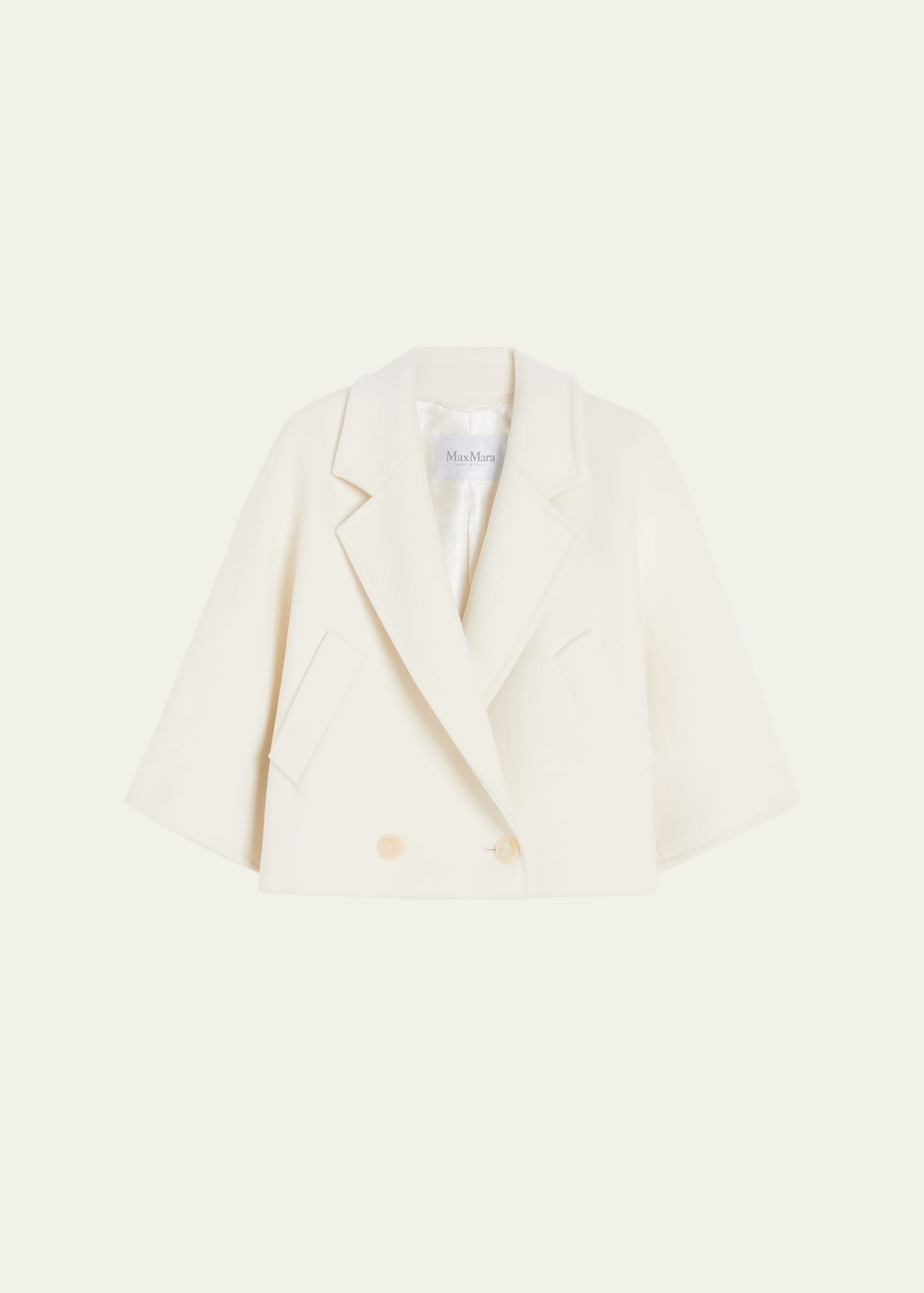 Galea Wool-Cashmere Double-Breasted Short Coat - 1